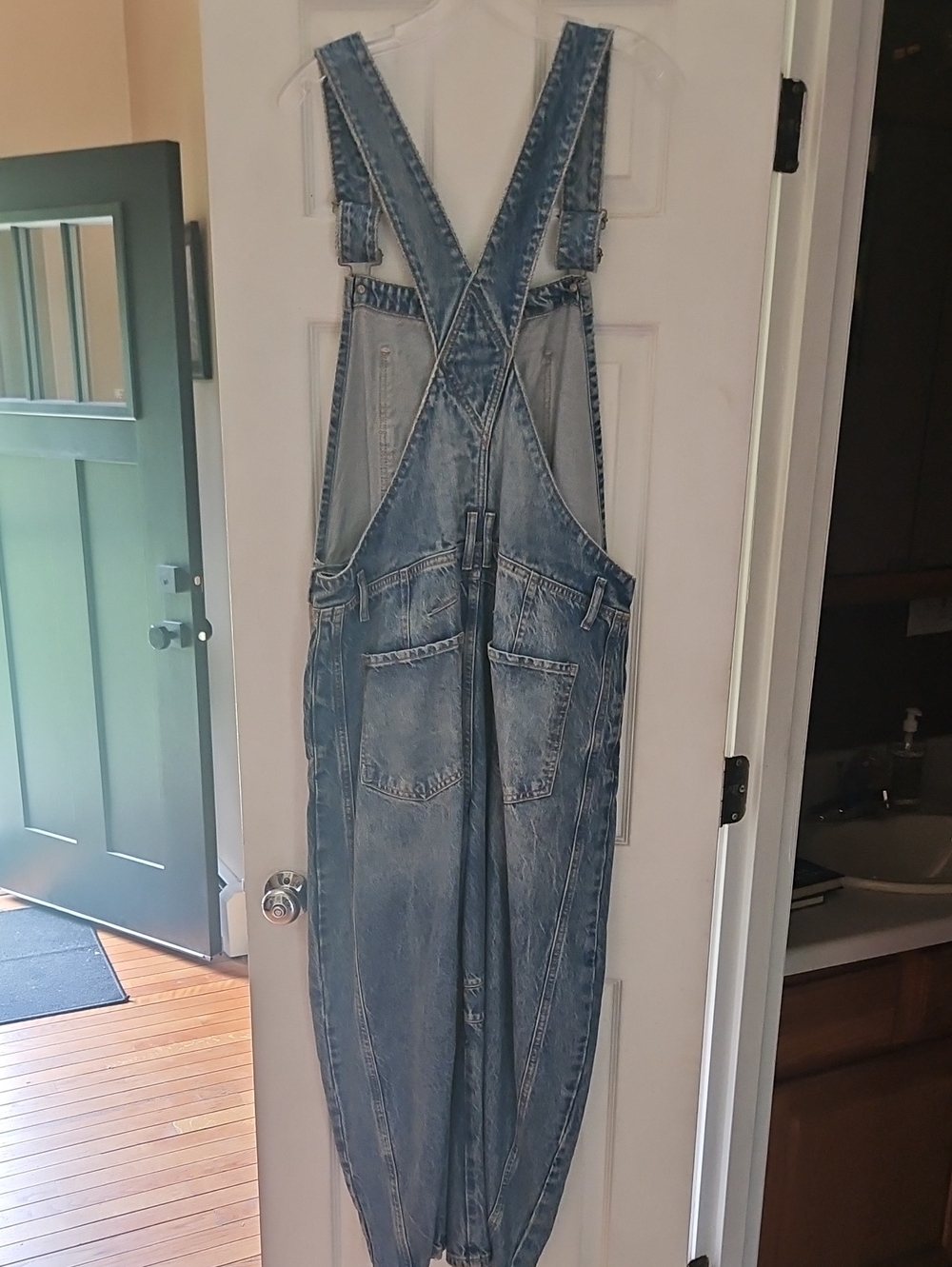 We The Free Light Wash Denim Overalls - Picture 5 of 6